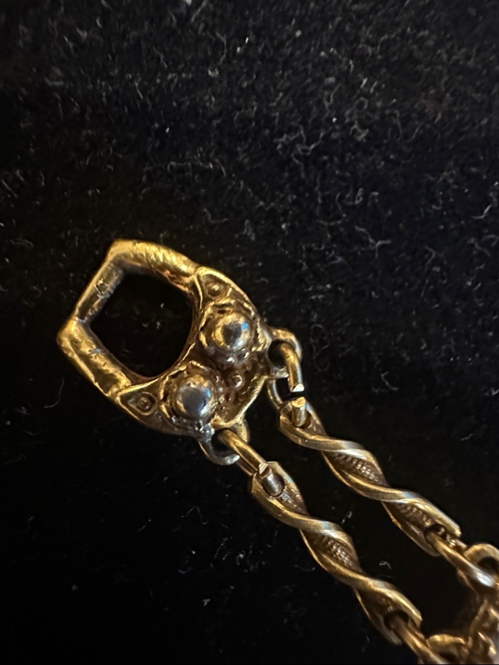 Vintage Goldette NY Bracelet • Early Mark (1955–58) • Opalite Stations - Picture 7 of 7